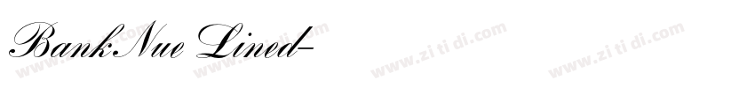 BankNue Lined字体转换